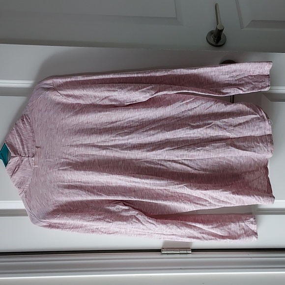 Mesh & lace long sleeve top pink white red large - Picture 8 of 10